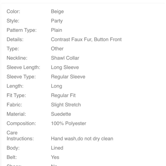 FAUX FUR COLLARED COAT - Picture 6 of 7